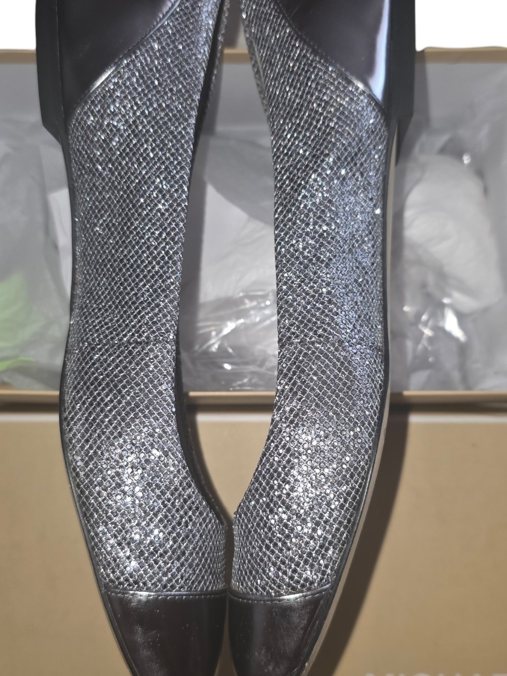 Michael Michael Kors Shala Ballet Gunmetal Glitter Size 9 US - Picture 4 of 7